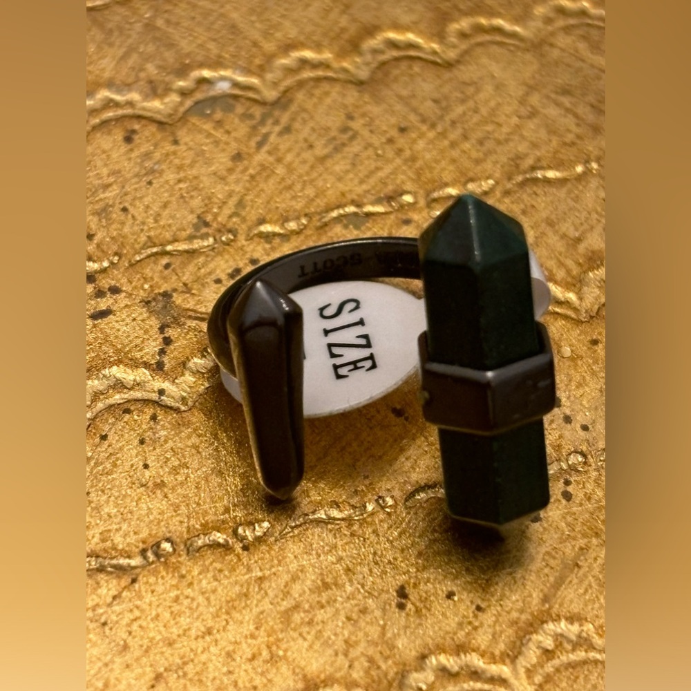 ❤️KENDRA SCOTT GUNMETAL MALACHITE PROTOTYPE JORDAN RING❤️